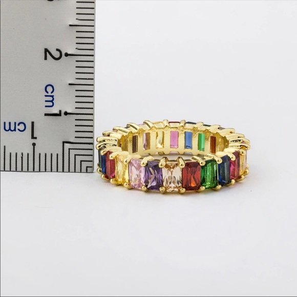 BRAND NEW thin baguette rainbow ring🤩 - Picture 2 of 2